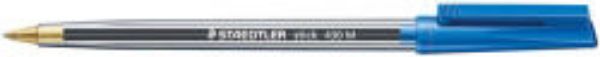 Picture of PEN STAEDTLER BP STICK 430 MED BLUE BX10